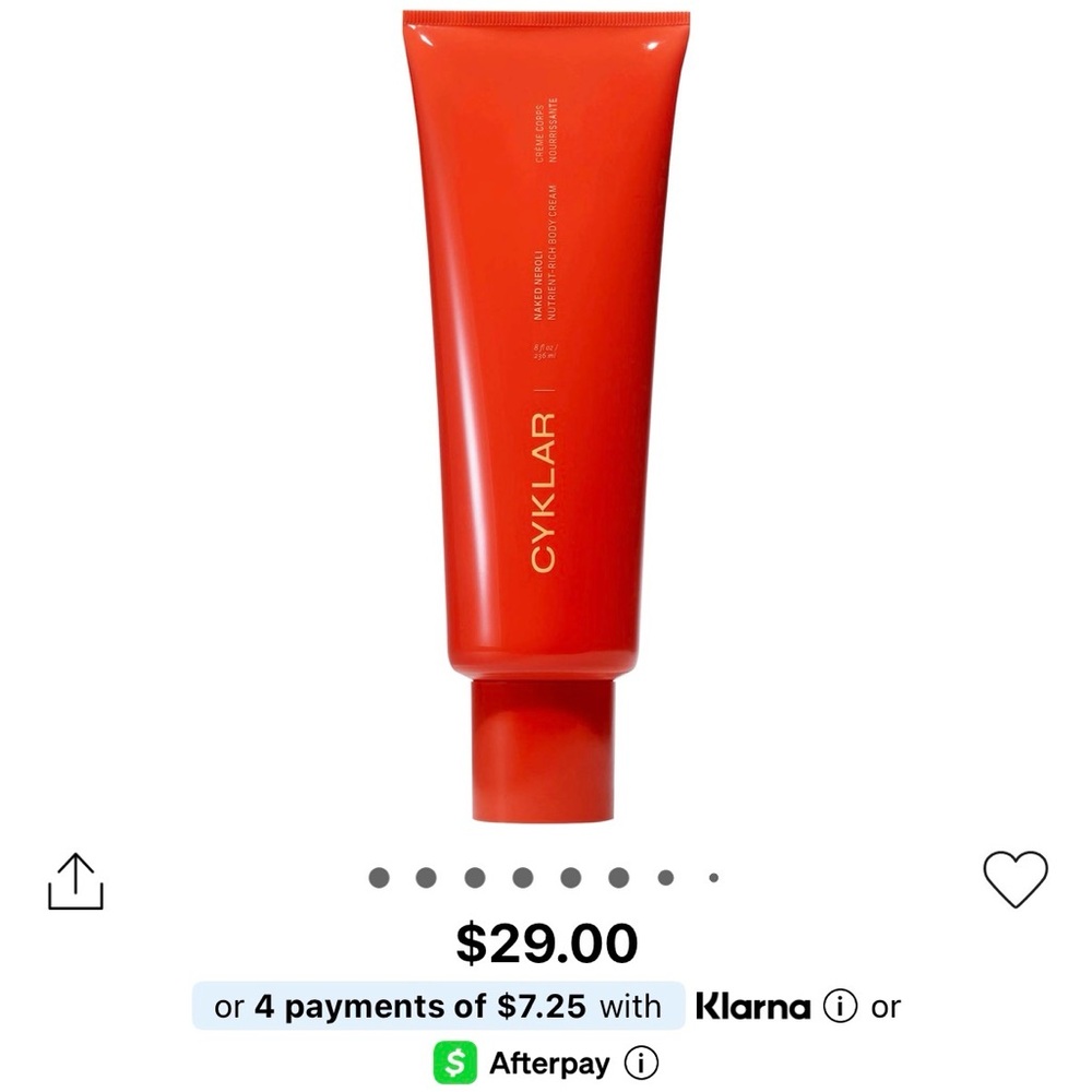 CYKLAR Naked Neroli Nutrient Rich Body Cream with Niacinamide